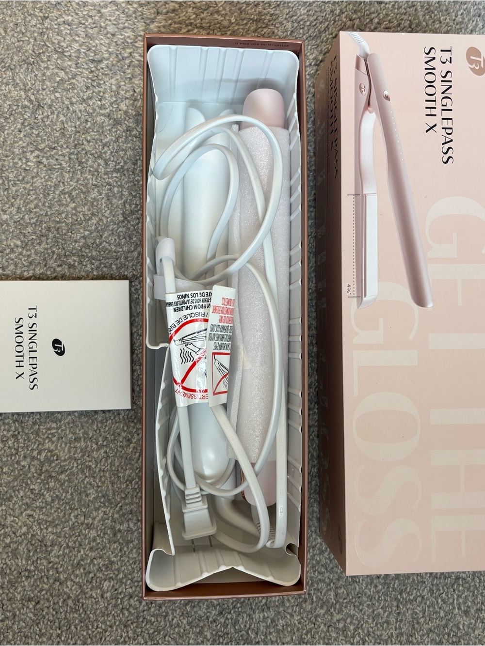 T3 SinglePass Smooth X Hair Straightener - Satin Blush
